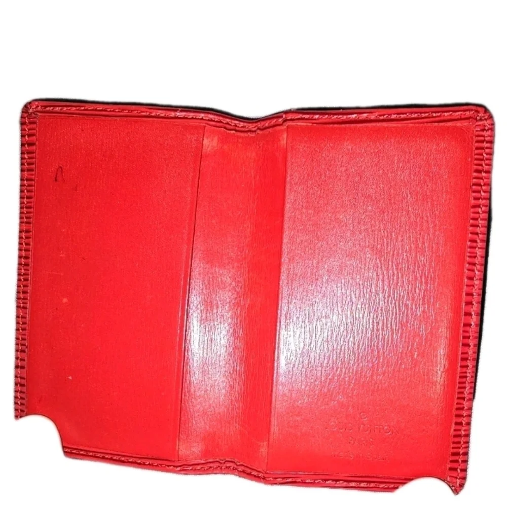 Vibrant Red Louis Vuitton Epi Card Wallet
